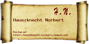 Hauszknecht Norbert névjegykártya