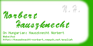 norbert hauszknecht business card